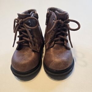 Wondernation Brown Zip Up‎ Kids Boots